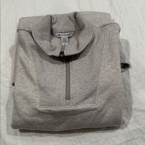 NWT - Athleta - Cozy Karma 1/2 Zip Dress - Toasted Brown Heather - L